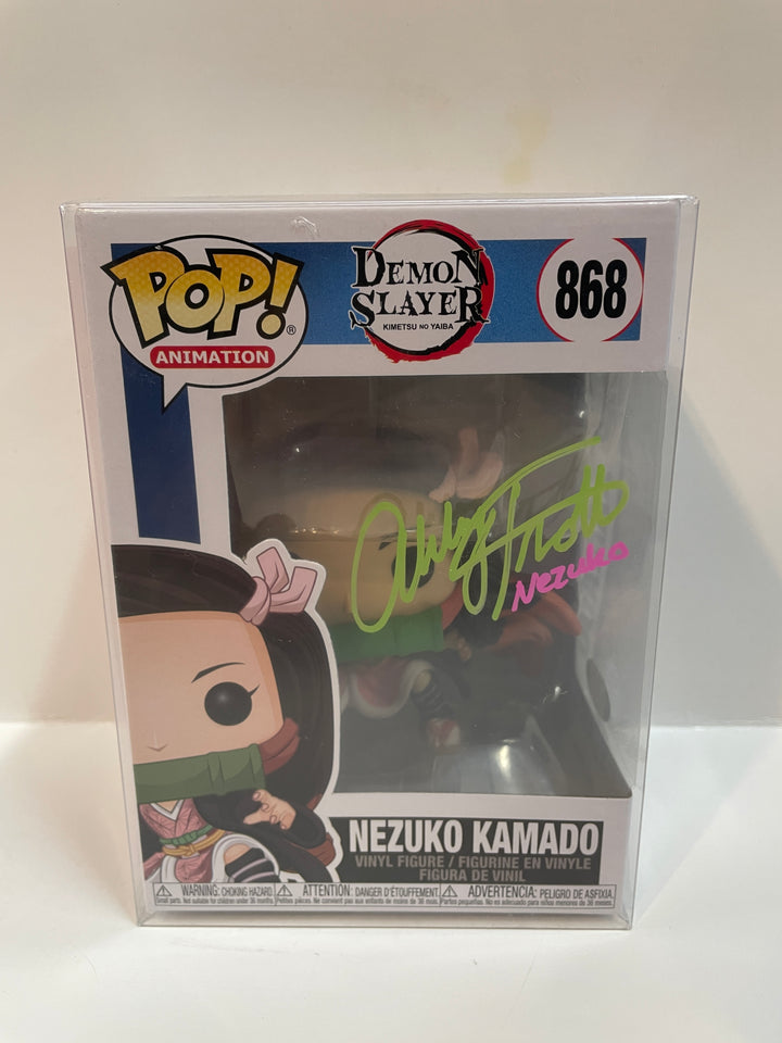 Nezuko signed psa certified popular Funko Pop